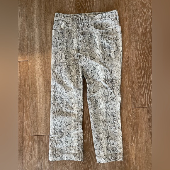 Lucky Brand Ava Mid Rise Snake Print Pants - Picture 1 of 3